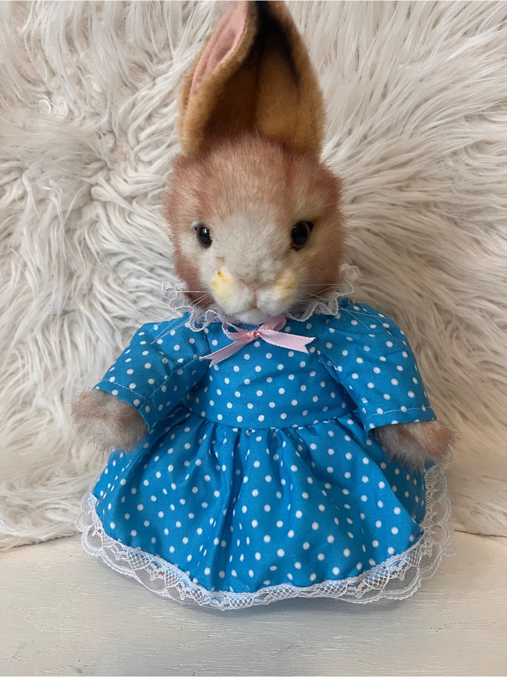 Hansa Creation Bunny Girl #7833 Realistic Rabbit Plush 11” NWT